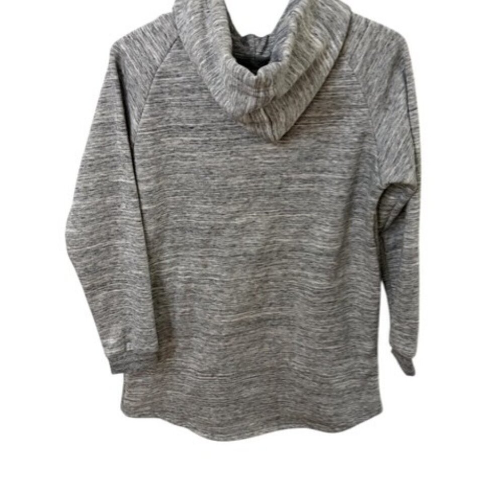 Doublju Hoodie Sweatshirt Dress Heather Gray Women's Small Drawstring NEW - Picture 3 of 7